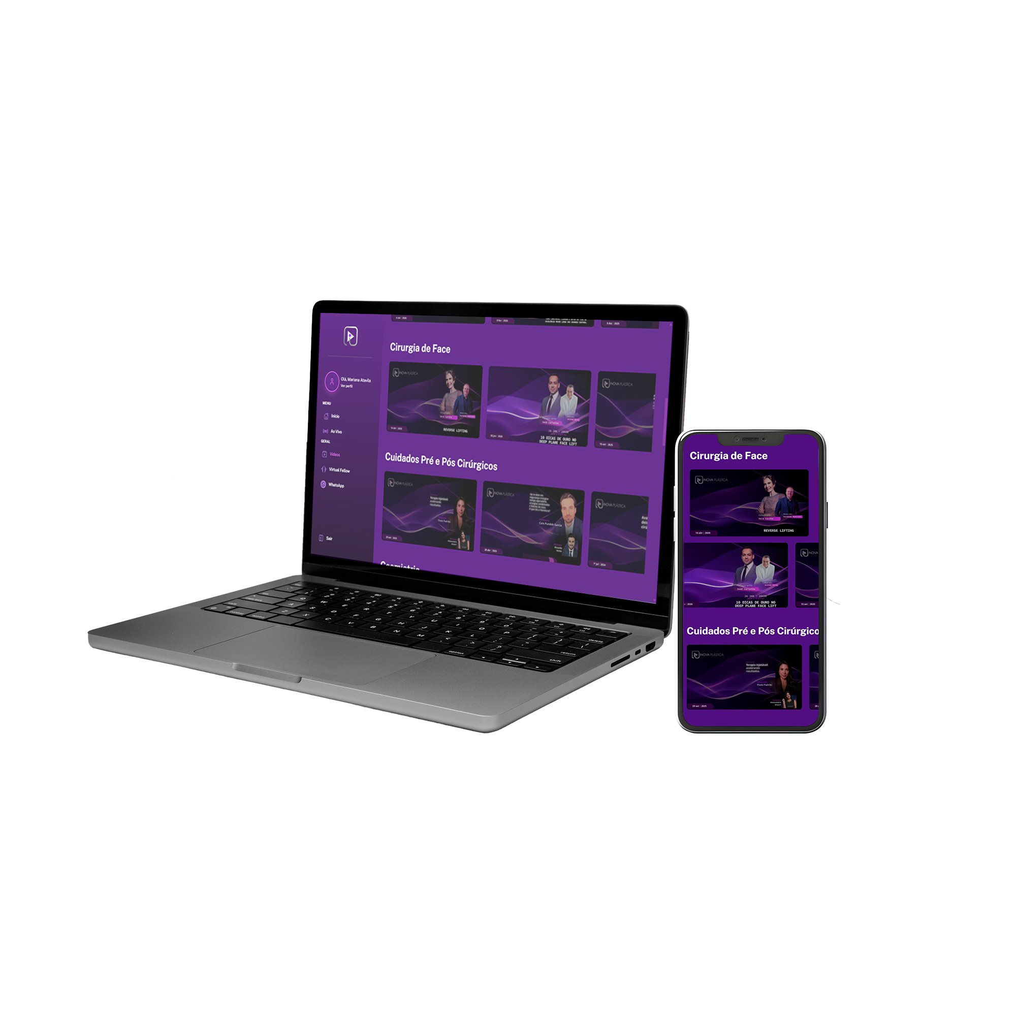 Plataforma Inova em notebook